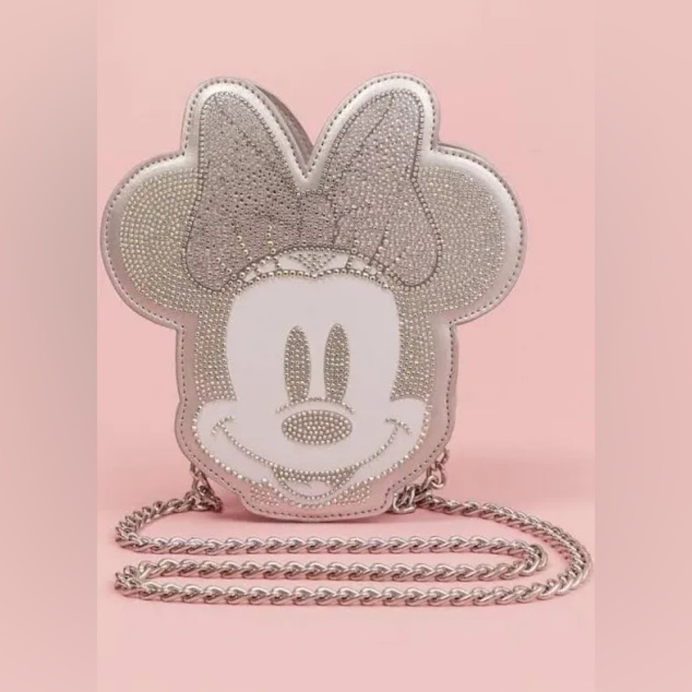 Like NEW Forever 21 x Minnie Silver Sparkle Purse